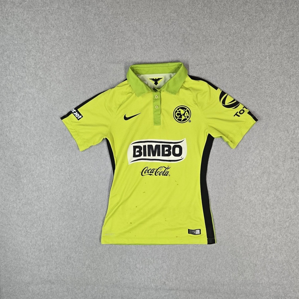 Club America Women Jersey XS Neon Green Nike Graphic Soccer Dri-Fit 2015
